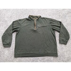 Cabela's Pullover Mens‎ 3XL 1/4 Zip Sweater Long Sleeve Casual Green